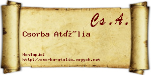 Csorba Atália névjegykártya